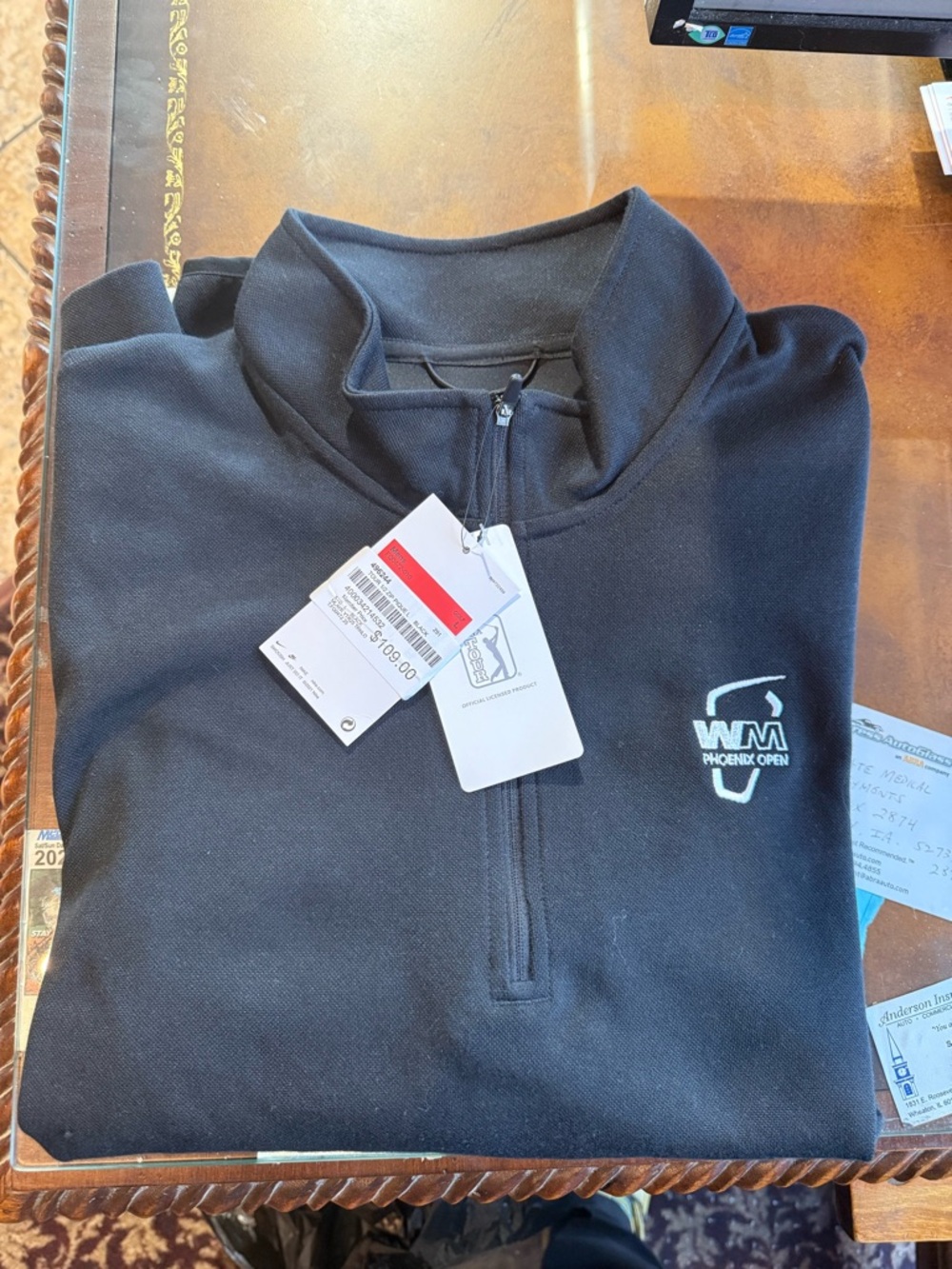 Nike Black WM Phoenix Open Quarter-Zip Pullover - Picture 1 of 3